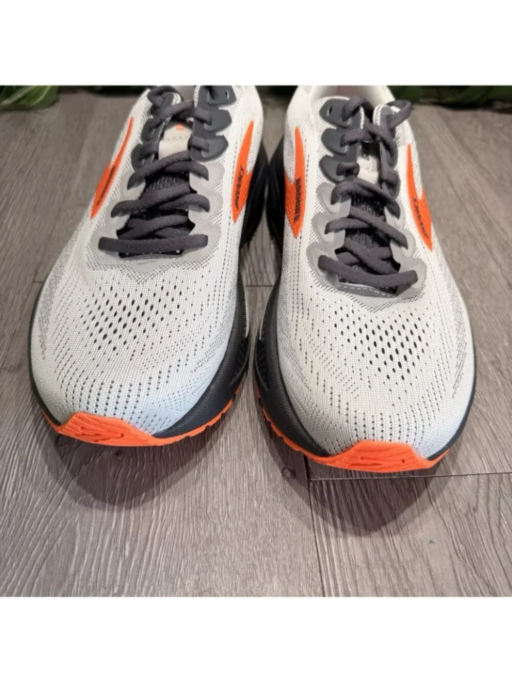 Brooks Ghost 17 Running Shoes Oyster Mushroom/ Orange/ Ebony , Men's 8 D